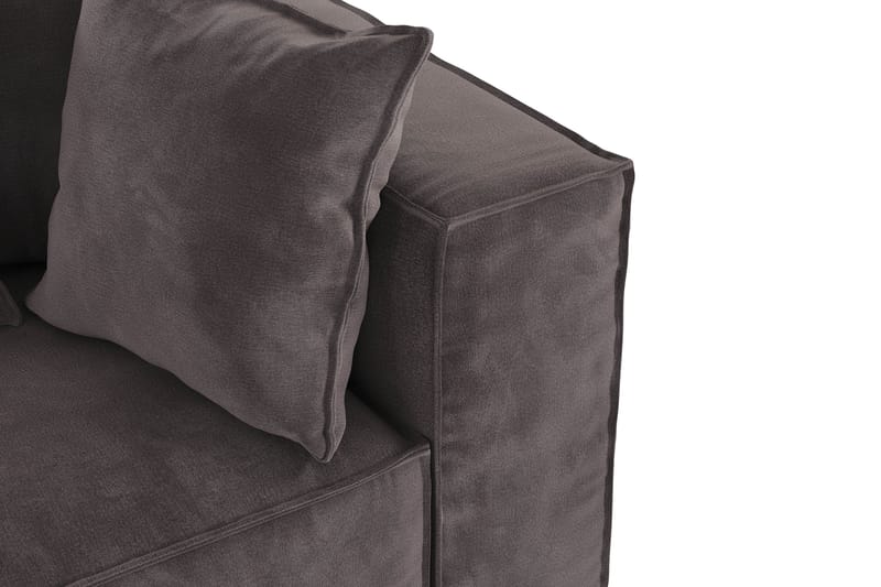 Cubo 1-seters Høyremodul i Fløyel 108 cm bred - Mørk grå - Møbler - Sofaer - Modulsofaer - Øvrige moduler for modulsofa