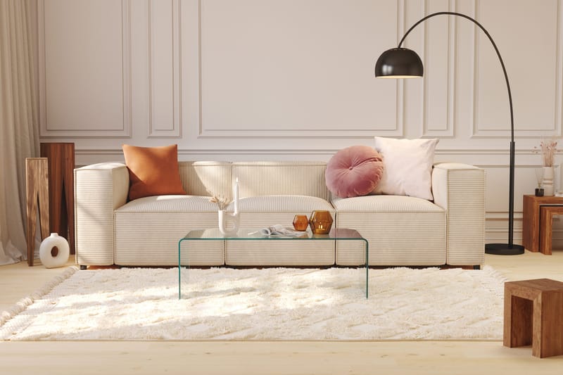 Cubo 1-seters Høyremodul i Manchester 108 cm bred, Beige