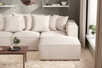 Cubo 1-seters Høyremodul i Manchester 108 cm bred - Beige - Møbler - Sofaer - Modulsofaer - Øvrige moduler for modulsofa