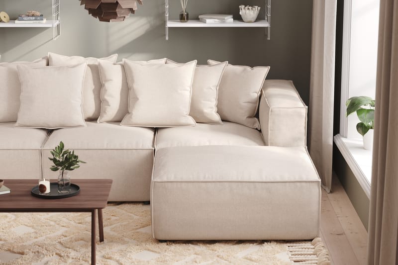 Cubo 1-seters Høyremodul i Stoff 108 cm bred - Beige - Møbler - Sofaer - Modulsofaer - Øvrige moduler for modulsofa