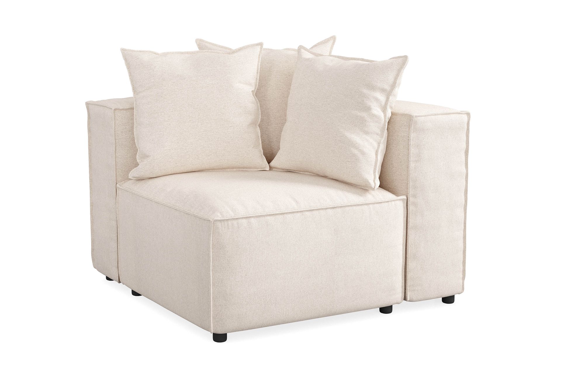 Cubo 1-seters Høyremodul i Stoff 108 cm bred - Beige