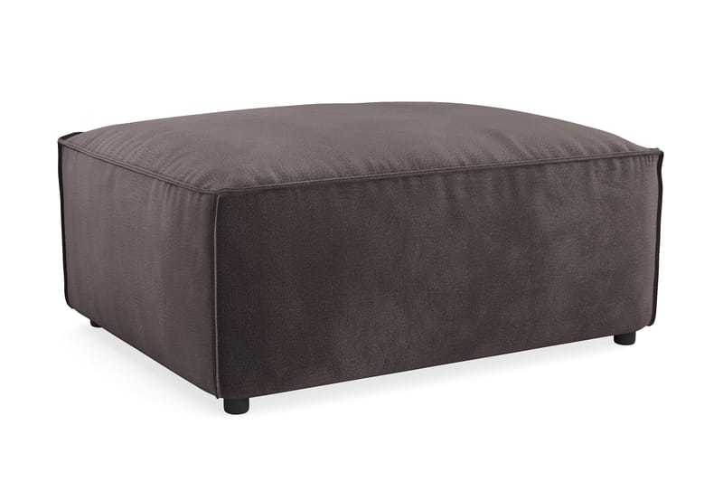 Cubo 1-seters Rektangulær Fotskammelmodul i Fløyel 80 cm bred - Mørk grå - Møbler - Sofaer - Modulsofaer - Øvrige moduler for modulsofa