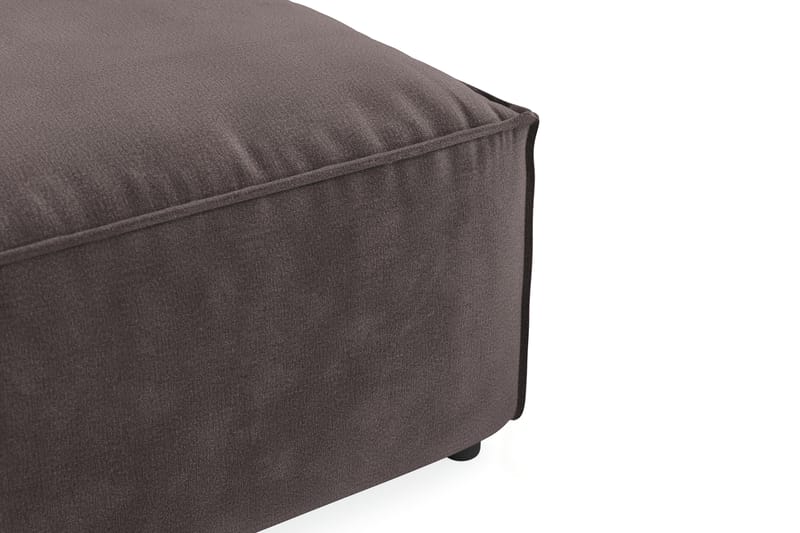 Cubo 1-seters Rektangulær Fotskammelmodul i Fløyel 80 cm bred - Mørk grå - Møbler - Sofaer - Modulsofaer - Øvrige moduler for modulsofa