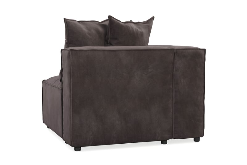 Cubo 1-seters Venstremodul i Fløyel 108 cm bred - Mørk grå - Møbler - Sofaer - Modulsofaer - Øvrige moduler for modulsofa