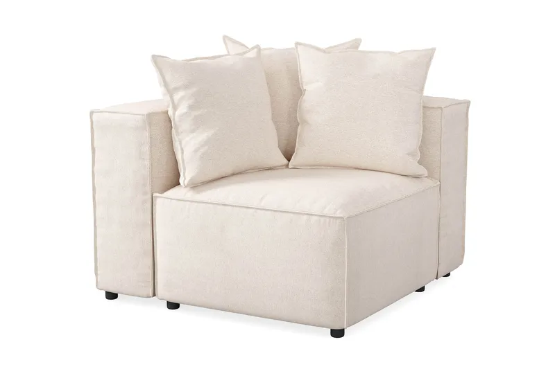 Cubo 1-seters Venstremodul i Stoff 108 cm bred - Beige - Møbler - Sofaer - Modulsofaer - Øvrige moduler for modulsofa