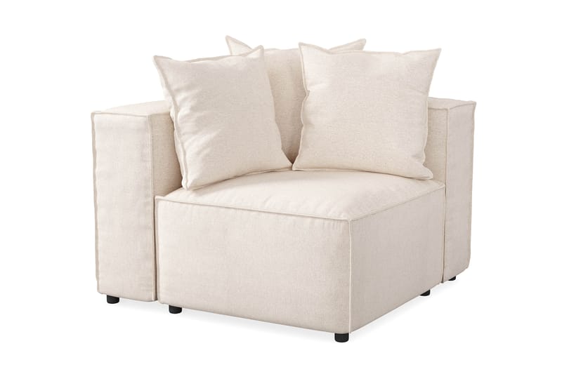 Cubo 1-seters Venstremodul i Stoff 108 cm bred - Beige - Møbler - Sofaer - Modulsofaer - Øvrige moduler for modulsofa