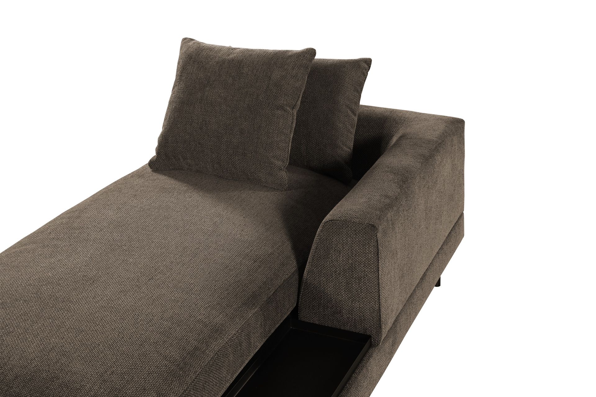 Karridale Divanmodul 92,5 cm Høyre - Brun - Møbler - Sofaer - Modulsofaer - Øvrige moduler for modulsofa
