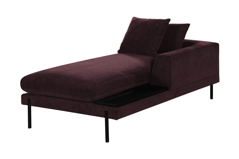 Karridale Divanmodul 92,5 cm Høyre - Mørkerød - Møbler - Sofaer - Modulsofaer - Øvrige moduler for modulsofa