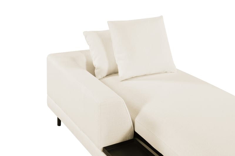 Karridale Divanmodul 92,5 cm Venstre - Hvit - Møbler - Sofaer - Modulsofaer - Øvrige moduler for modulsofa