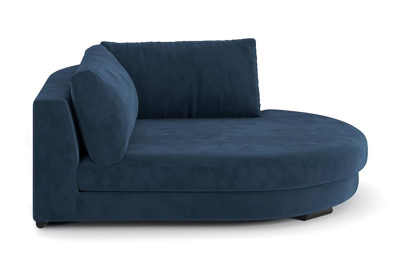 Noha Divanmodul Rund Høyre - Blå Fløyel - Møbler - Sofaer - Modulsofaer - Øvrige moduler for modulsofa