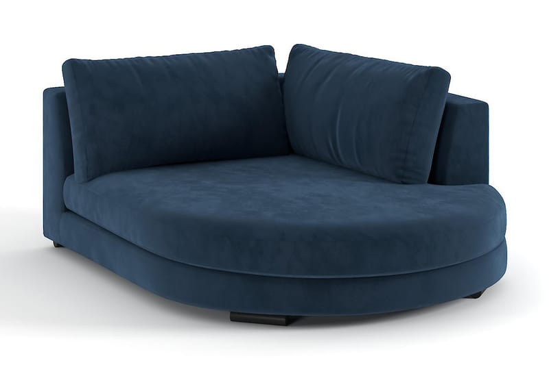 Noha Divanmodul Rund Høyre - Blå Fløyel - Møbler - Sofaer - Modulsofaer - Øvrige moduler for modulsofa