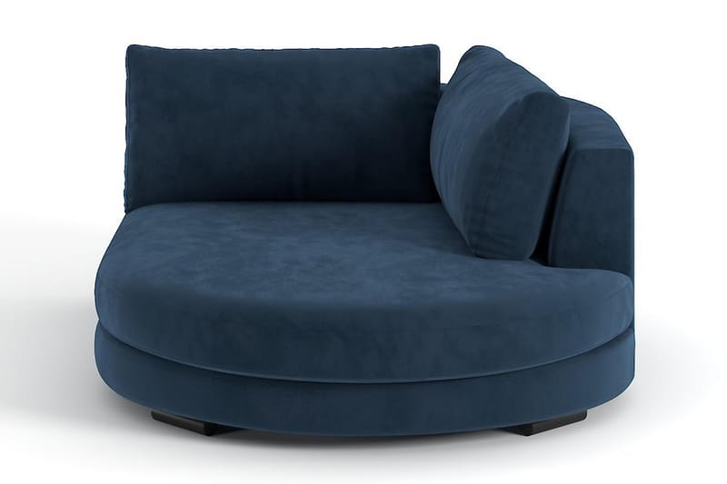 Noha Divanmodul Rund Høyre - Blå Fløyel - Møbler - Sofaer - Modulsofaer - Øvrige moduler for modulsofa