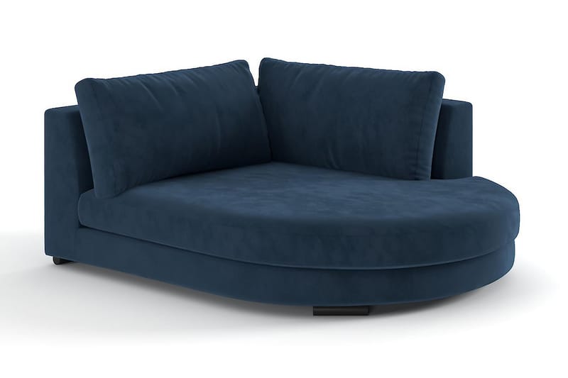 Noha Divanmodul Rund Høyre - Blå Fløyel - Møbler - Sofaer - Modulsofaer - Øvrige moduler for modulsofa