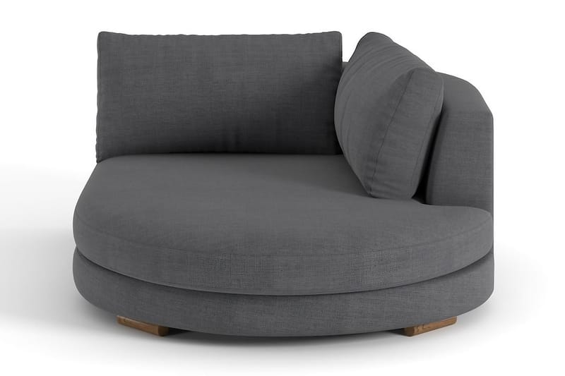 Noha Divanmodul Rund Høyre - Lingrå - Møbler - Sofaer - Modulsofaer - Øvrige moduler for modulsofa