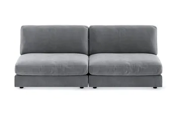 Arken 4-seters Modulsofa i Fløyel - Lys grå - Møbler - Sofaer - Modulsofaer - Komplett modulsofa