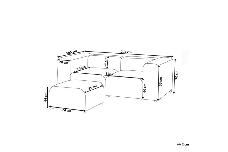 Brenden Modulsofa 2-seter - Grønn - Møbler - Sofaer - Modulsofaer - Komplett modulsofa