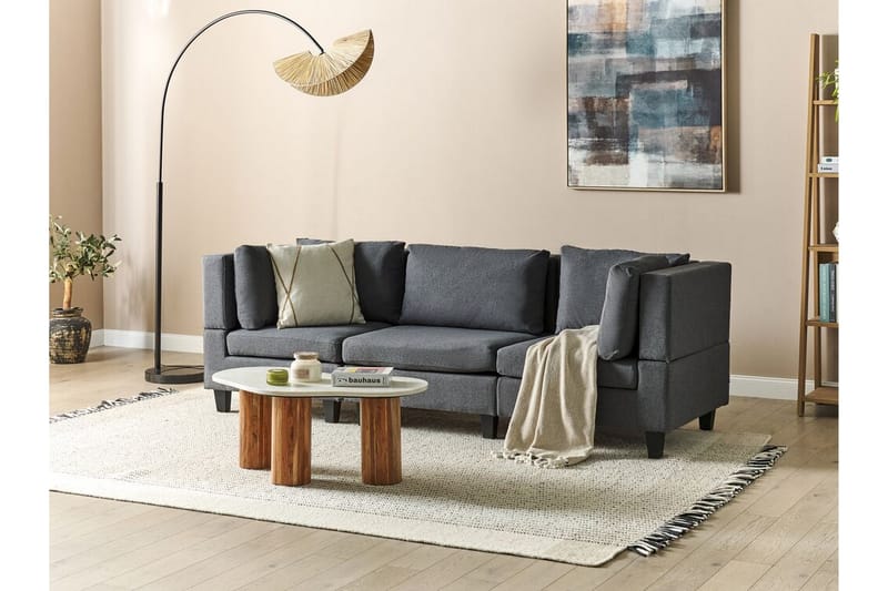 Buck Modulsofa 3-seter - Grå/Svart - Møbler - Sofaer - Modulsofaer - Komplett modulsofa