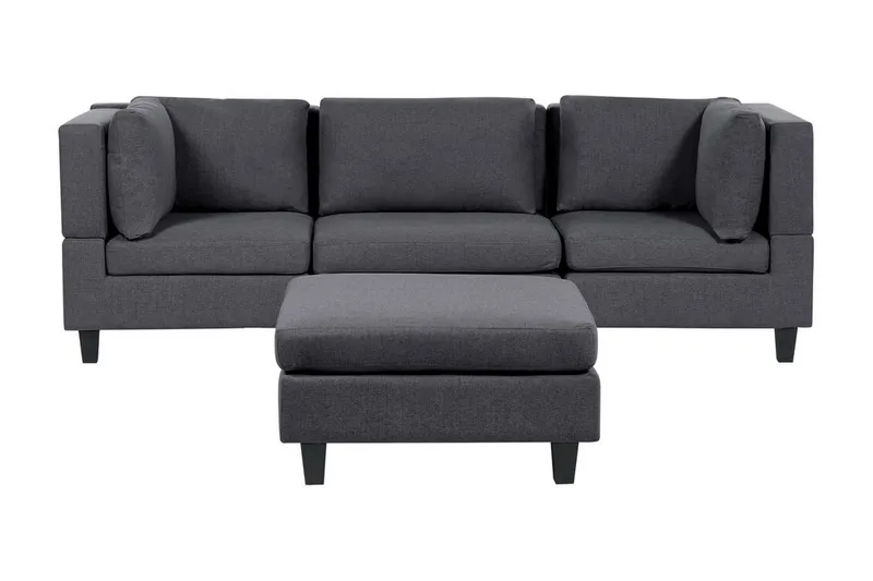 Buck Modulsofa 3-seter, Grå/Svart