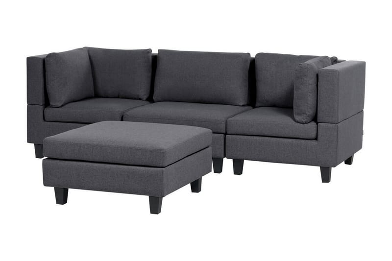 Buck Modulsofa 3-seter - Grå/Svart - Møbler - Sofaer - Modulsofaer - Komplett modulsofa
