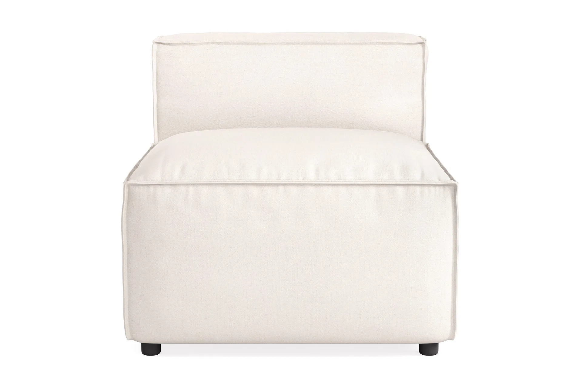 Cubo 1-seters Midtmodul i Stoff 80 cm bred - Lys beige