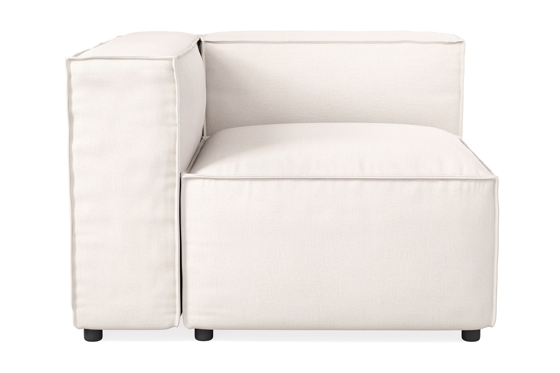 Cubo 1-seters Venstremodul i Stoff 108 cm bred - Hvit - Møbler - Sofaer - Modulsofaer - Øvrige moduler for modulsofa