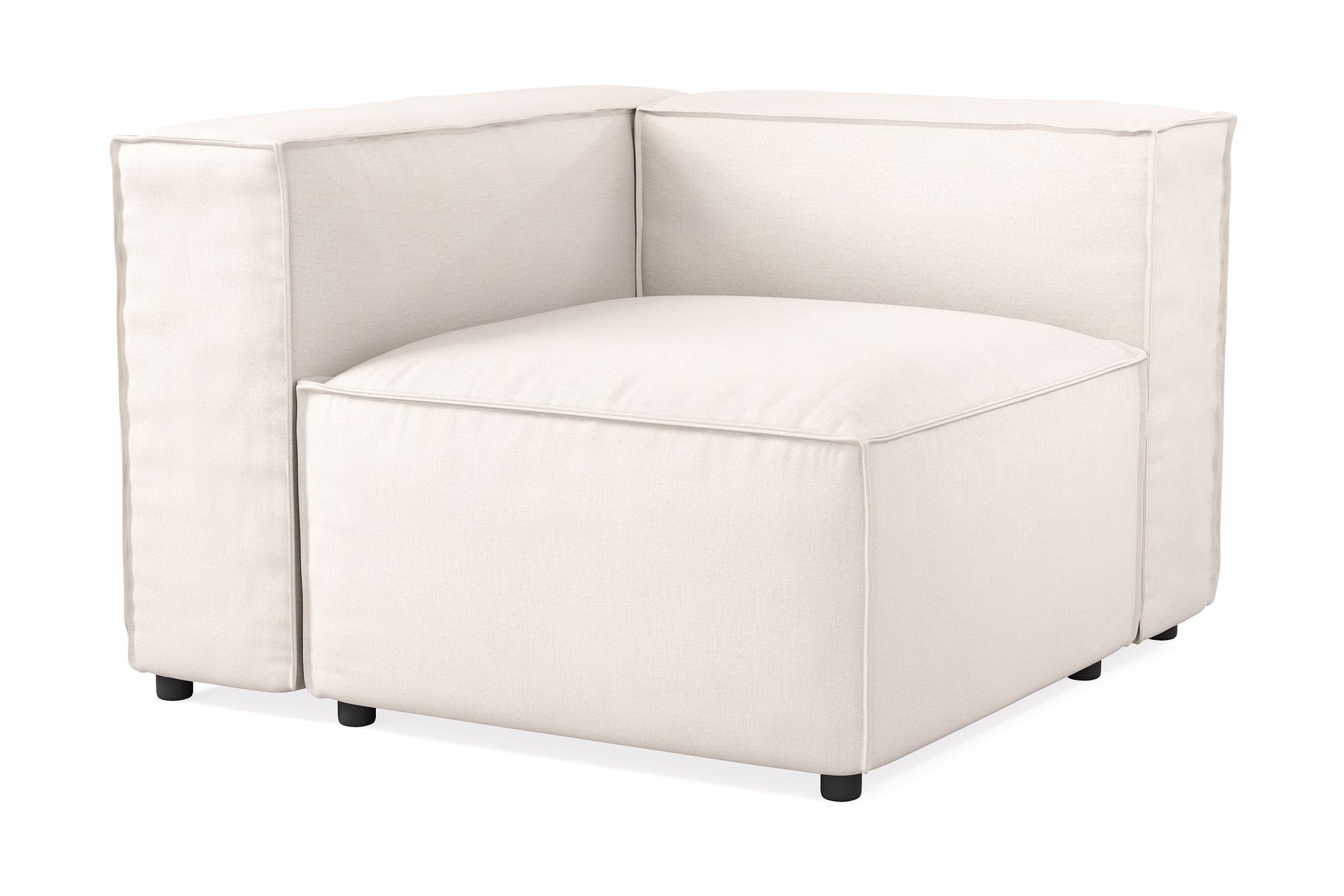 Cubo 1-seters Venstremodul i Stoff 108 cm bred - Hvit - Møbler - Sofaer - Modulsofaer - Øvrige moduler for modulsofa
