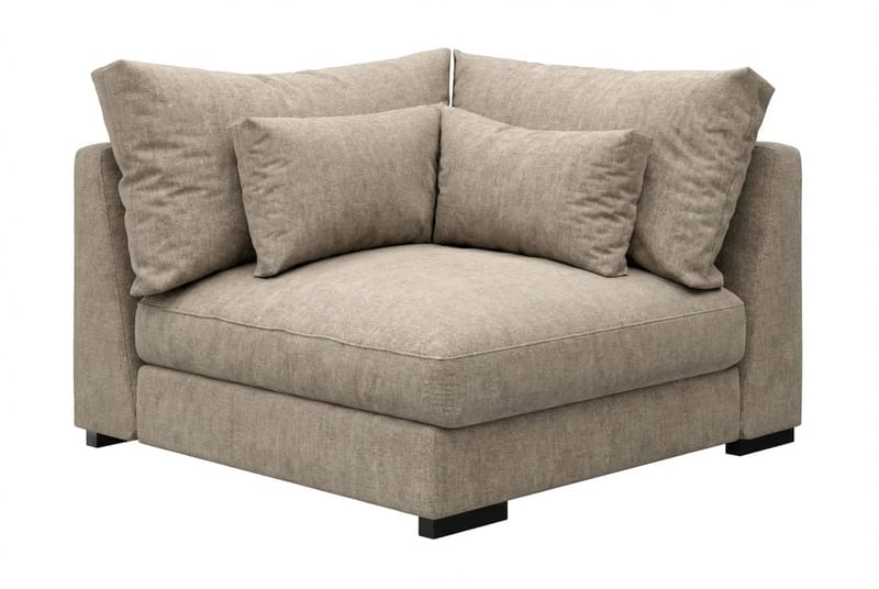 Dubai 1-seter Ekstra Dyp Hjørnemodul for Modulsofa i Stoff med Chenille-utseende, Brun