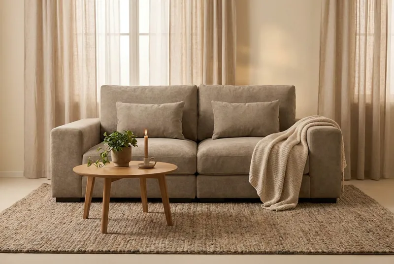 Dubai 2-seters sofa ekstra dyp i Chenille - Brun - Møbler - Sofaer - Modulsofaer - Komplett modulsofa
