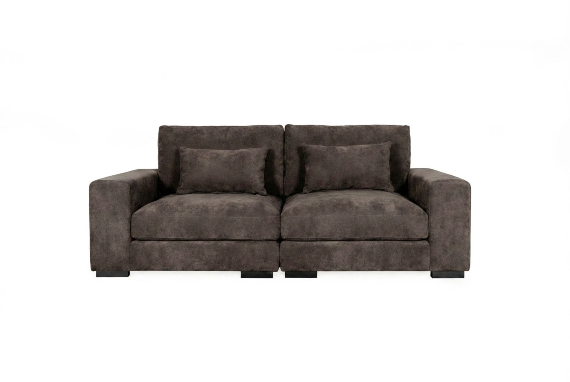 Dubai 2-seters sofa ekstra dyp i Chenille - Mørkebrun