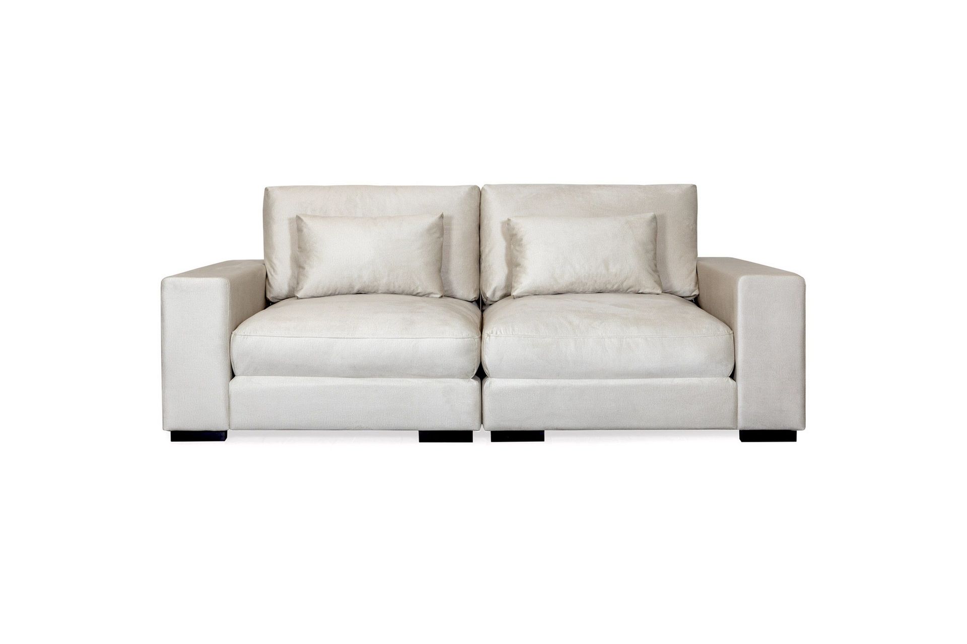 Dubai 2-seters sofa fløyel ekstra dyp - Hvit