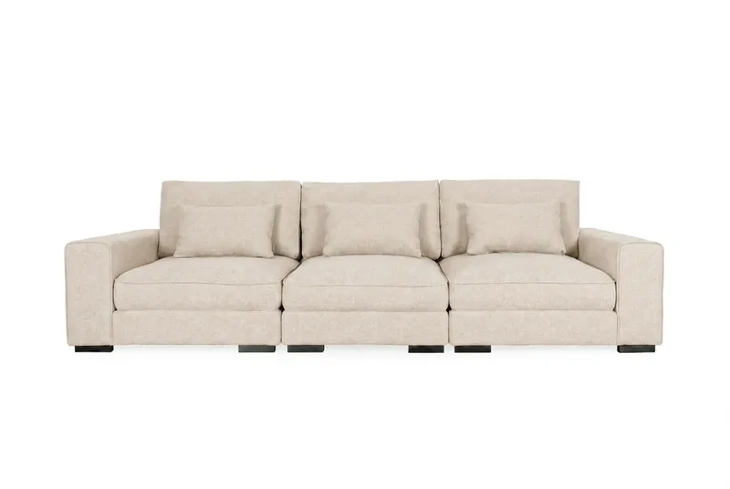 Dubai 3-seters Sofa ekstra dyp - Beige - Møbler - Sofaer - Modulsofaer - Komplett modulsofa