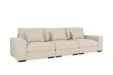 Dubai 3-seters sofa ekstra dyp i Chenille - Beige - Møbler - Sofaer - Modulsofaer - Komplett modulsofa