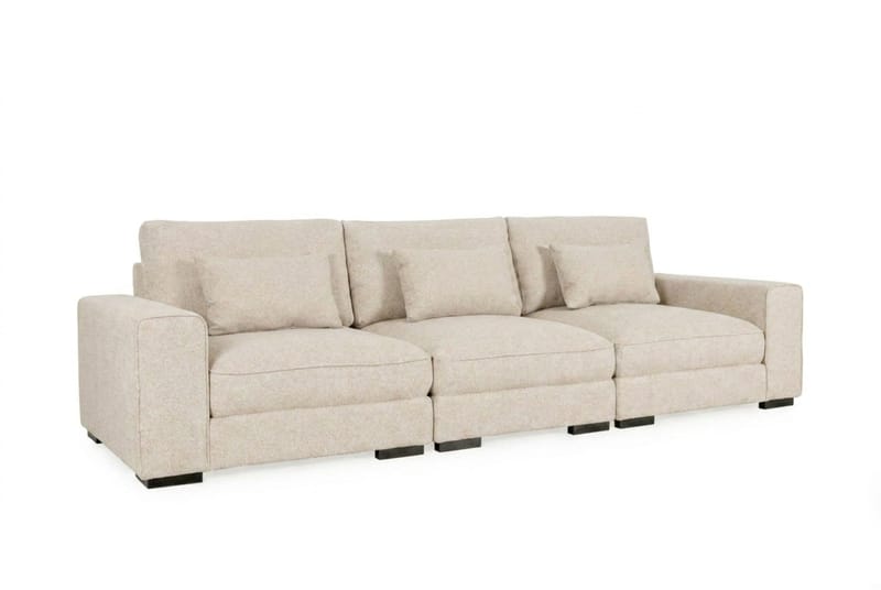Dubai 3-seters sofa ekstra dyp i Chenille - Beige - Møbler - Sofaer - Modulsofaer - Komplett modulsofa