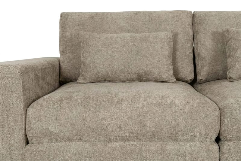 Dubai 3-seters sofa ekstra dyp i Chenille - Brun - Møbler - Sofaer - Modulsofaer - Komplett modulsofa