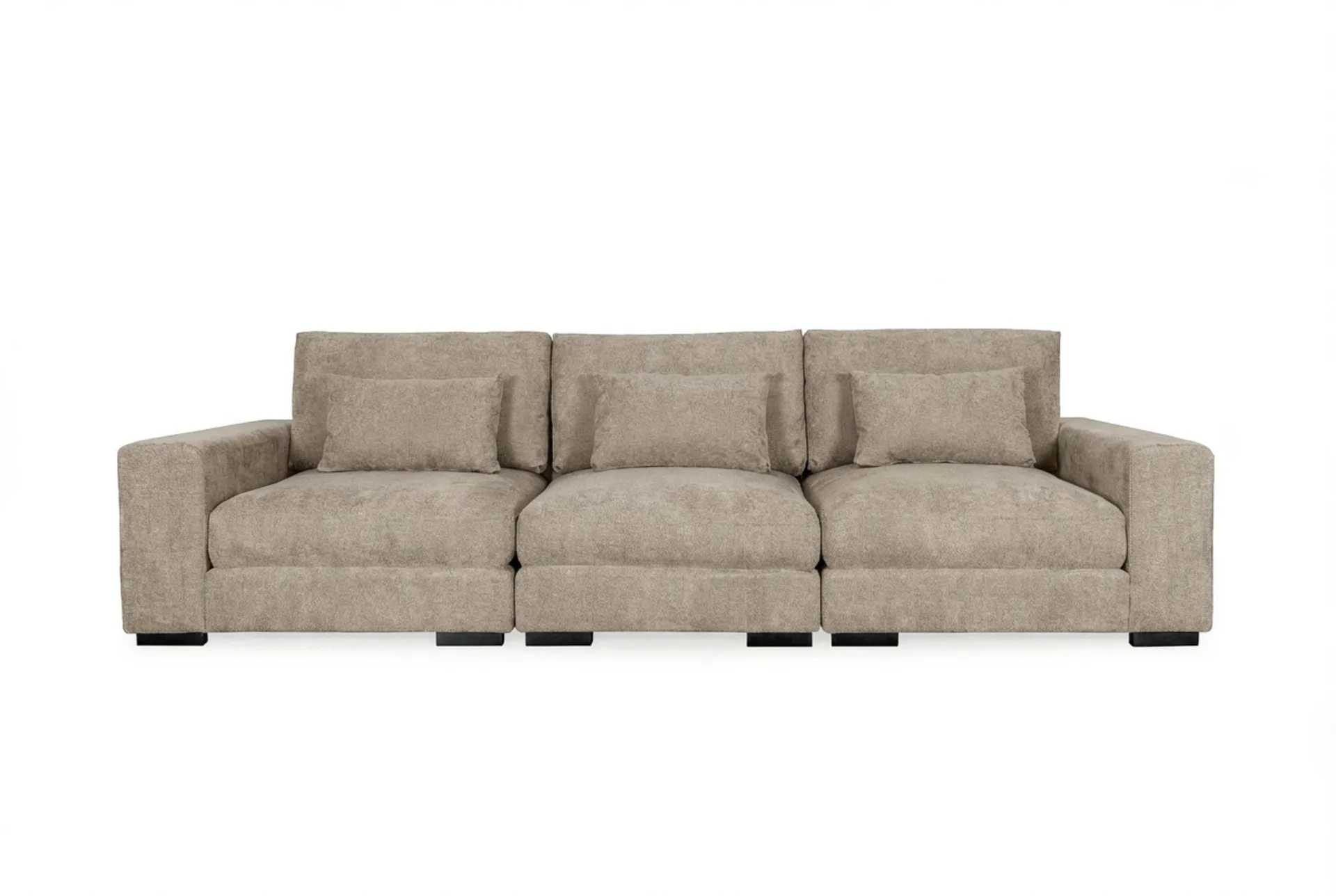 Dubai 3-seters sofa ekstra dyp i Chenille - Brun