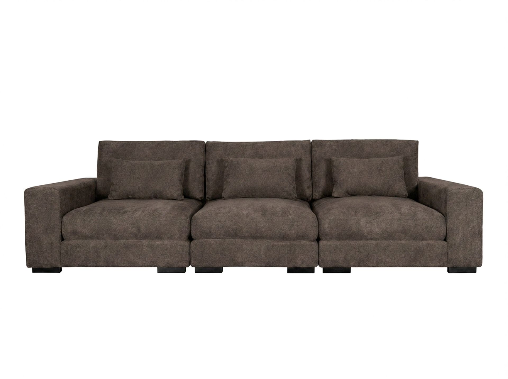 Dubai 3-seters sofa ekstra dyp i Chenille - Mørkebrun