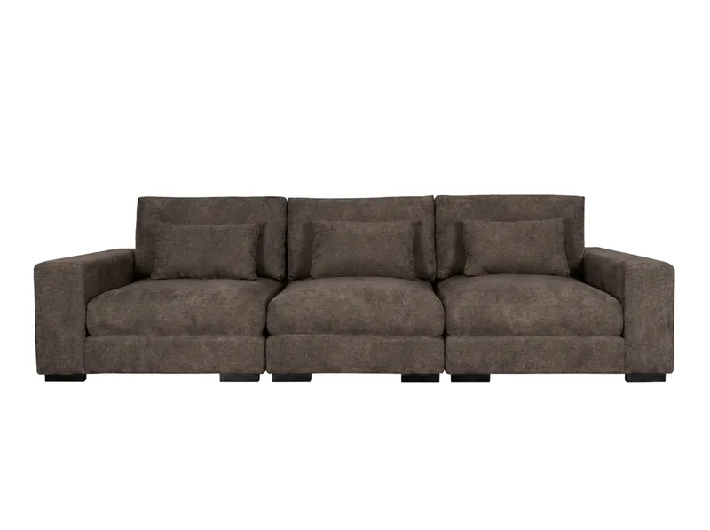 Dubai 3-seters Sofa ekstra dyp - Mørkebrun - Møbler - Sofaer - Modulsofaer - Komplett modulsofa