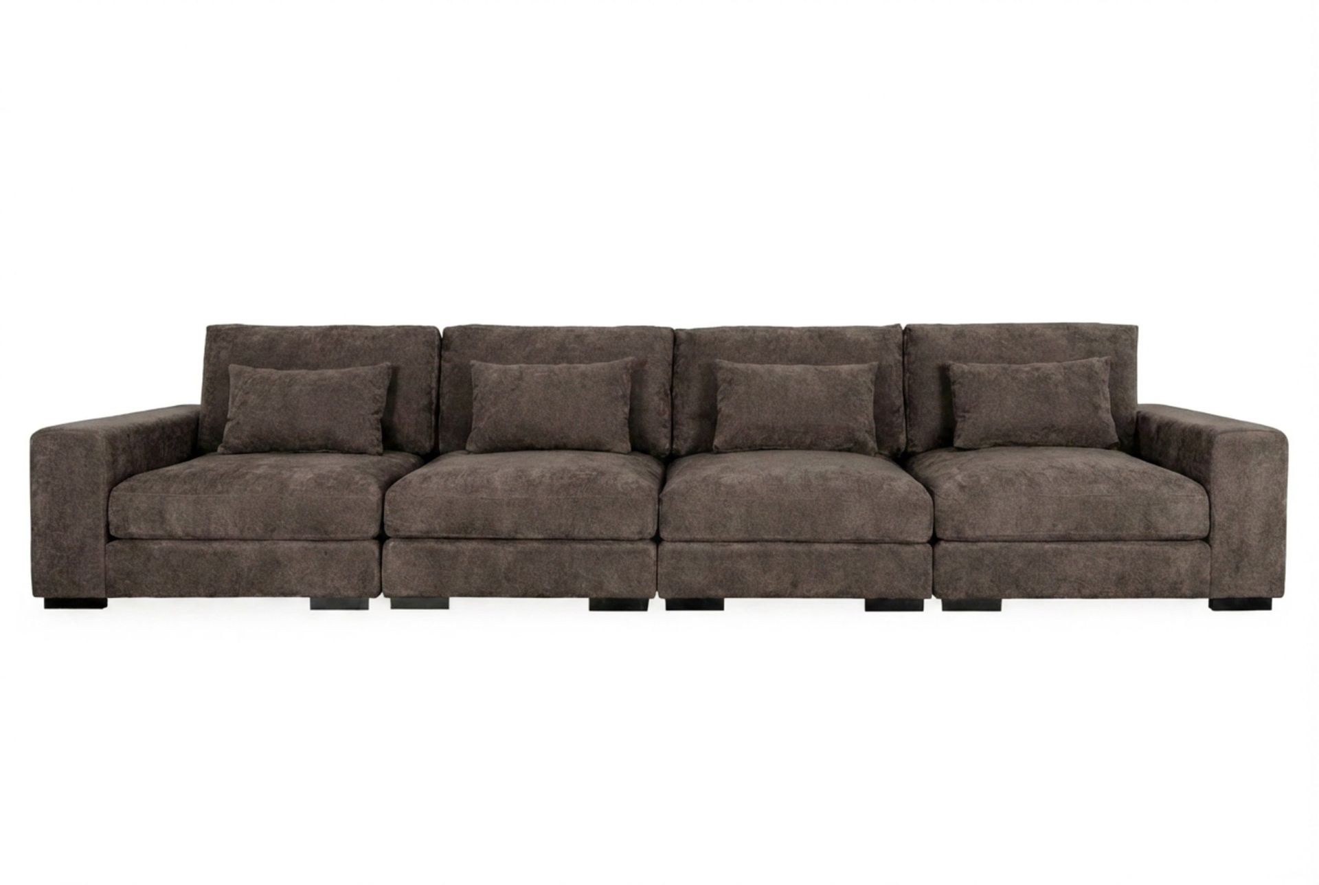 Dubai 4-seters sofa ekstra dyp i Chenille - Mørkebrun