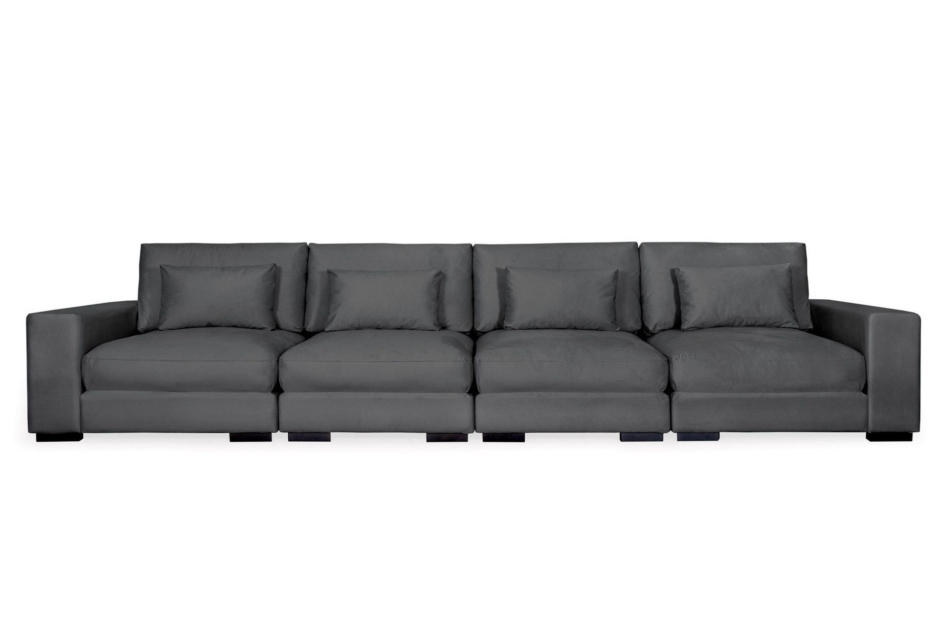 Dubai 4-seters sofa fløyel ekstra dyp - Mørkegrå