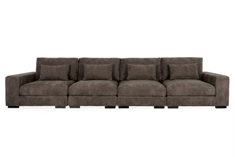 Dubai 4-seters sofa - Mørkebrun - Møbler - Sofaer - Modulsofaer - Komplett modulsofa