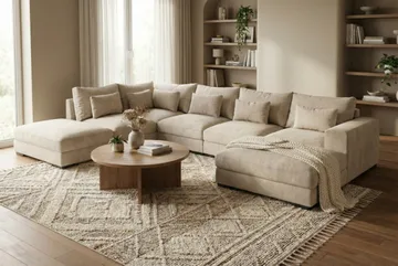 Dubai armlene høyre i Chenille - Beige - Møbler - Sofaer - Modulsofaer - Øvrige moduler for modulsofa