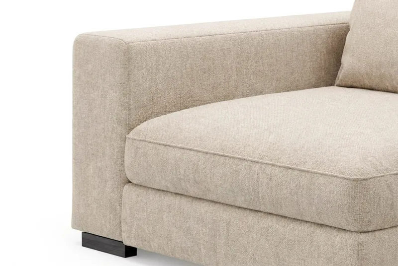 Dubai armlene venstre i Chenille - Beige - Møbler - Sofaer - Modulsofaer - Øvrige moduler for modulsofa