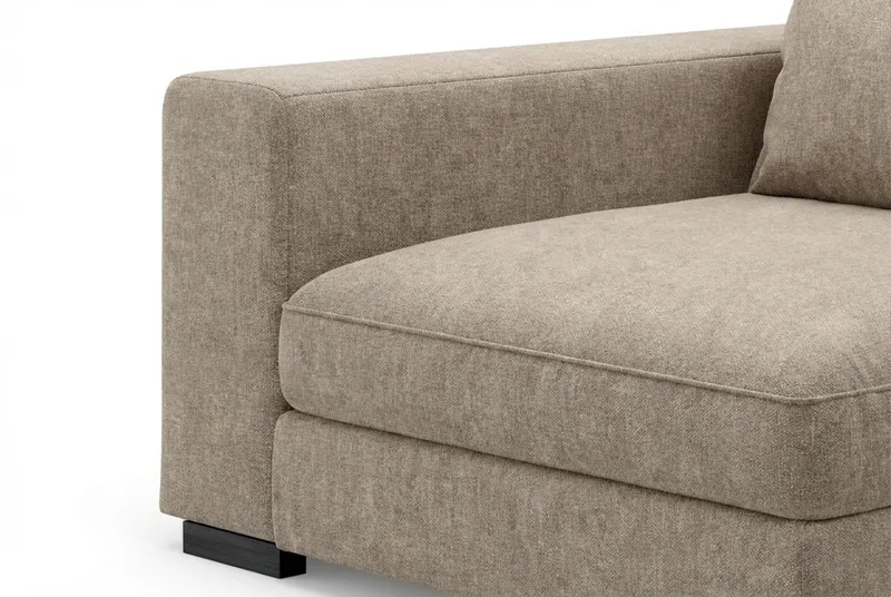 Dubai armlene venstre i stoff - Beige/grå - Møbler - Sofaer - Modulsofaer - Øvrige moduler for modulsofa