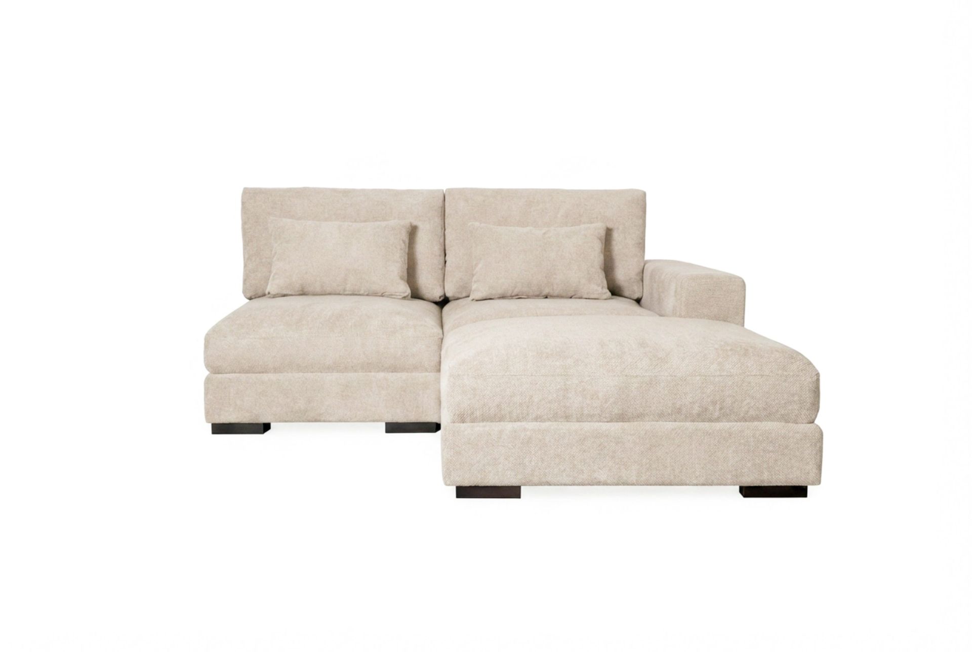 Dubai divansofa høyre ekstra dyp i Chenille - Beige