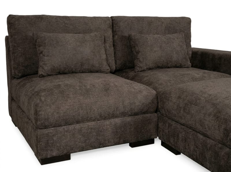 Dubai divansofa høyre ekstra dyp i Chenille - Mørkebrun - Møbler - Sofaer - Modulsofaer - Komplett modulsofa