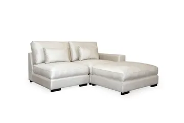 Dubai divansofa høyre fløyel ekstra dyp - Hvit - Møbler - Sofaer - Modulsofaer - Komplett modulsofa
