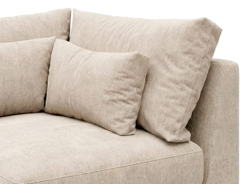 Dubai hjørnemodul i Chenille ekstra dyp - Beige - Møbler - Sofaer - Modulsofaer - Hjørnemodul