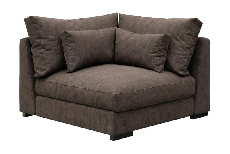 Dubai hjørnemodul i stoff, Mørkebrun