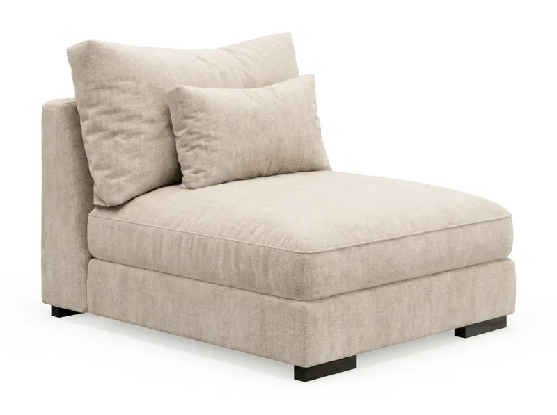 Dubai midtmodul i Chenille ekstra dyp - Beige - Møbler - Sofaer - Modulsofaer - Midtmodul