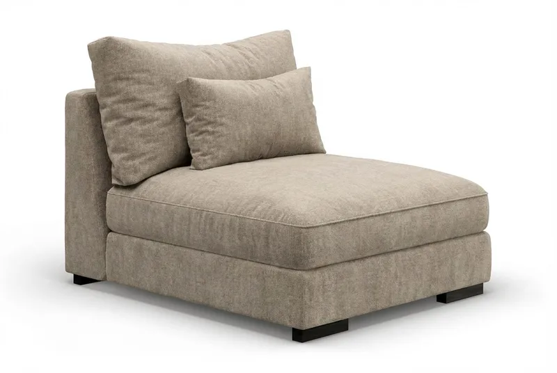 Dubai midtmodul i stoff - Beige/grå - Møbler - Sofaer - Modulsofaer - Midtmodul